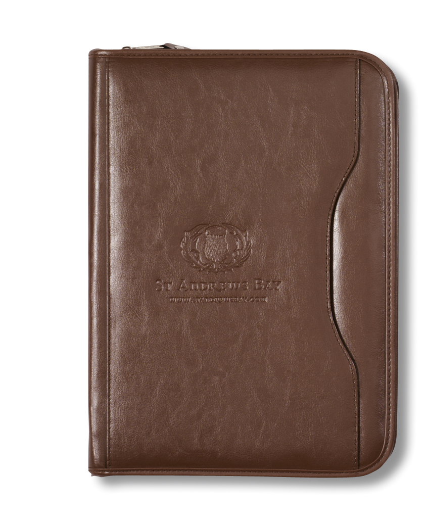 Deluxe Executive Vintage Leather Padfolio - Brown 1 Deluxe Executive Vintage Leather Padfolio - Brown 1