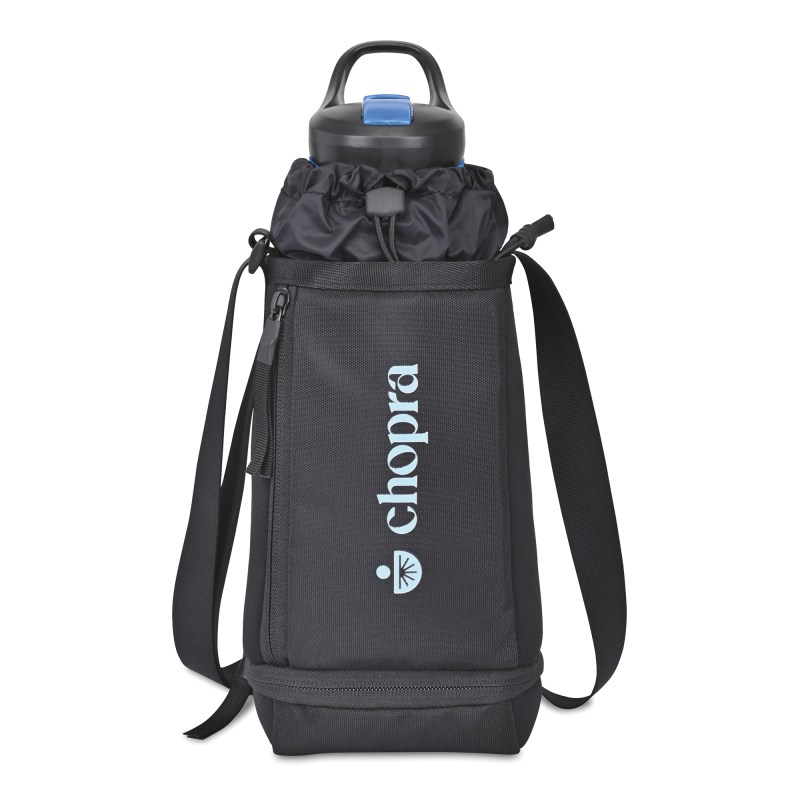 Restore Recycled rPET Hydration Bottle Sling - Black 1 Restore Recycled rPET Hydration Bottle Sling - Black 1