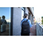 Travis & Wells® Lennox Recycled Nylon Laptop Backpack - Black - Alternate Travis & Wells® Lennox Recycled Nylon Laptop Backpack - Black - Alternate