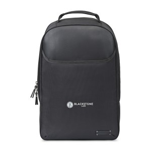 Travis & Wells® Lennox Recycled Nylon Laptop Backpack - Black 1 Travis & Wells® Lennox Recycled Nylon Laptop Backpack - Black 1