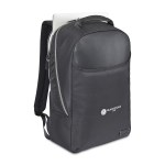 Travis & Wells® Lennox Recycled Nylon Laptop Backpack - Black - Alternate Travis & Wells® Lennox Recycled Nylon Laptop Backpack - Black - Alternate