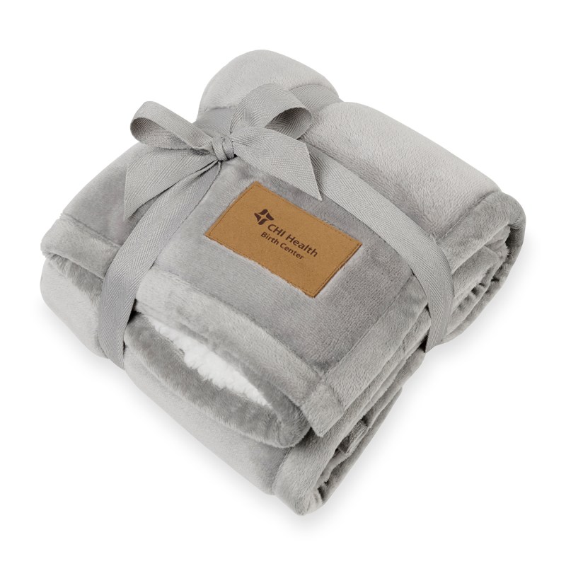 Minkie Sherpa Recycled Polyester Baby Blanket - Elephant 1 Minkie Sherpa Recycled Polyester Baby Blanket - Elephant 1