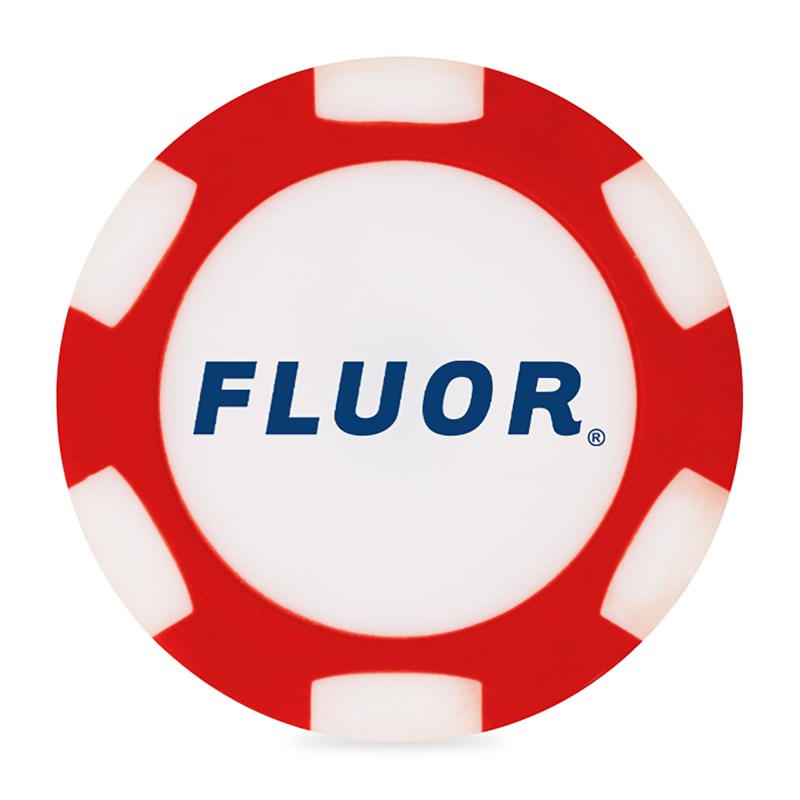 Ahead 2-Sided Poker Chip - Red-White 1 Ahead 2-Sided Poker Chip - Red-White 1