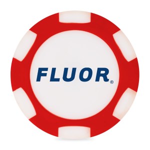 Ahead 2-Sided Poker Chip - Red-White 1 Ahead 2-Sided Poker Chip - Red-White 1