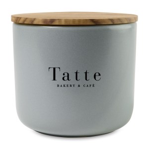 Be Home® Brampton Stoneware Container - Large - Light Grey 1 Be Home® Brampton Stoneware Container - Large - Light Grey 1