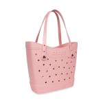 Crocs™ Classic Medium Tote - Powder Pink - Black - Alternate Crocs™ Classic Medium Tote - Powder Pink - Black - Alternate