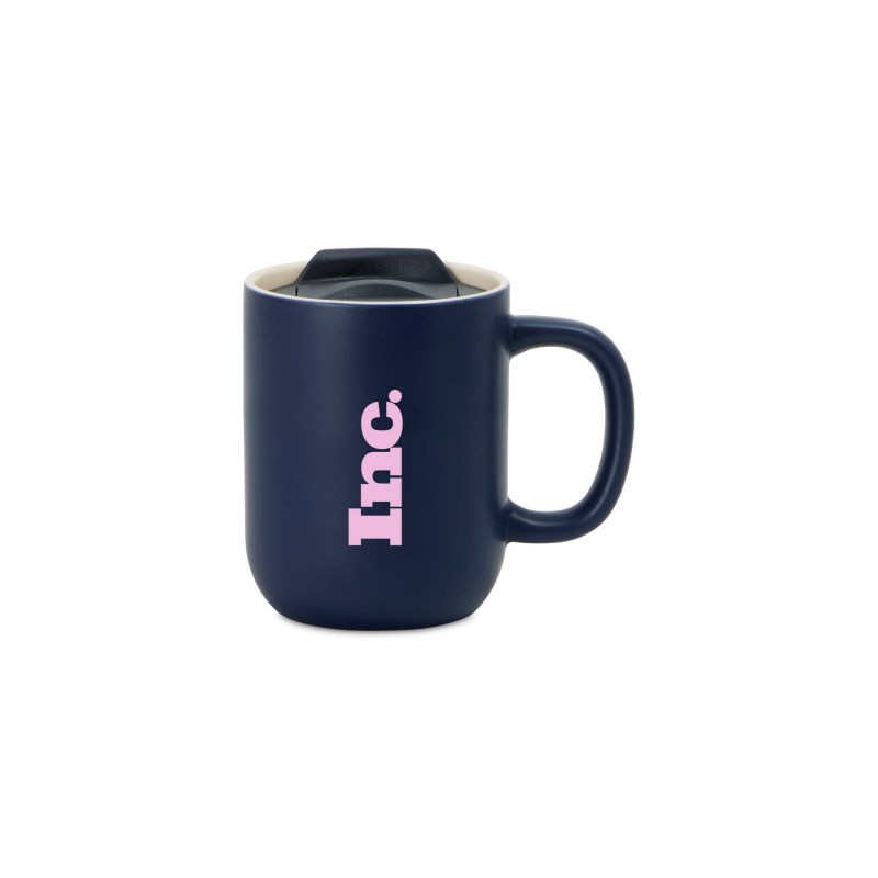 Milo Ceramic Lidded Mug - 12 Oz. - Navy 1 Milo Ceramic Lidded Mug - 12 Oz. - Navy 1