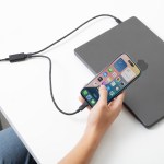 Native Union Belt Cable 2-in-1 USB-C to USB-C & USB-C Cable - Black - Alternate Native Union Belt Cable 2-in-1 USB-C to USB-C & USB-C Cable - Black - Alternate