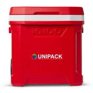 Igloo Profile II 60 Qt Roller Cooler - White-Red Star 1 Igloo Profile II 60 Qt Roller Cooler - White-Red Star 1