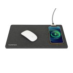 Eden Recycled Polyester Wireless Charging Mouse Pad - Charcoal Heather 1 Eden Recycled Polyester Wireless Charging Mouse Pad - Charcoal Heather 1