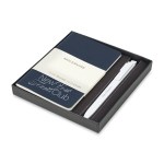 Moleskine® Pocket Cahier and GO Pen Gift Set - Sapphire Blue 1 Moleskine® Pocket Cahier and GO Pen Gift Set - Sapphire Blue 1