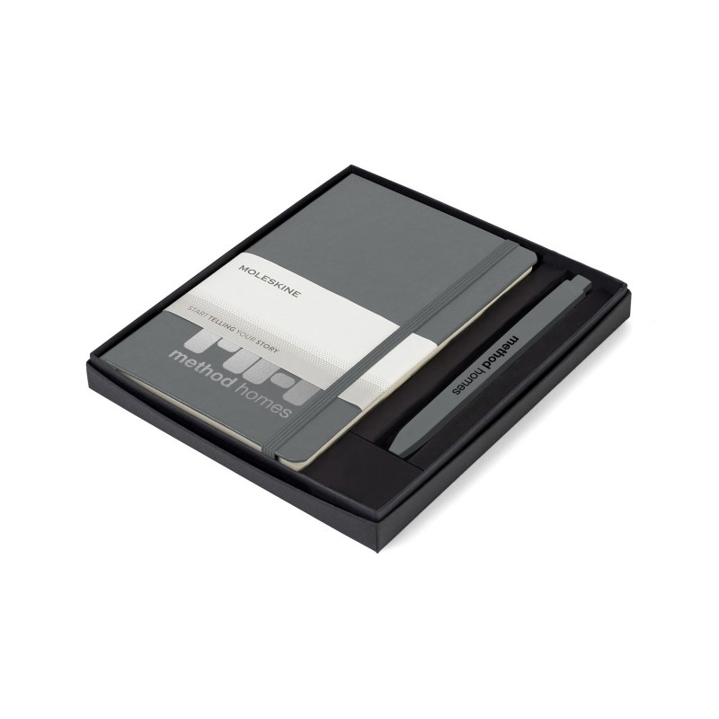 Moleskine Medium Notebook and GO Pen Gift Set - Slate Grey - Slate Grey 1 Moleskine Medium Notebook and GO Pen Gift Set - Slate Grey - Slate Grey 1