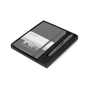 Moleskine Medium Notebook and GO Pen Gift Set - Slate Grey - Slate Grey 1 Moleskine Medium Notebook and GO Pen Gift Set - Slate Grey - Slate Grey 1
