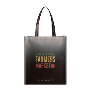 Out of the Ocean® Reusable Large Shopper - Black 1 Out of the Ocean® Reusable Large Shopper - Black 1