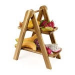 La Cuisine 2 Tier Serving Tray - Wood - Alternate La Cuisine 2 Tier Serving Tray - Wood - Alternate