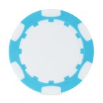 Ahead 2-Sided Poker Chip - Light Blue-White 2 Ahead 2-Sided Poker Chip - Light Blue-White 2