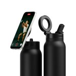 RINGO Pro Water Bottle with Magnetic Booster Ring - 24 Oz. - Black - Alternate RINGO Pro Water Bottle with Magnetic Booster Ring - 24 Oz. - Black - Alternate