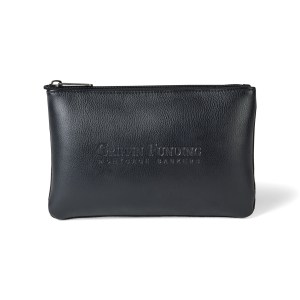 Travis & Wells® Leather Zippered Pouch - Black 1 Travis & Wells® Leather Zippered Pouch - Black 1