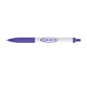 Paper Mate Inkjoy White Barrel - Black Ink - Purple 1 Paper Mate Inkjoy White Barrel - Black Ink - Purple 1