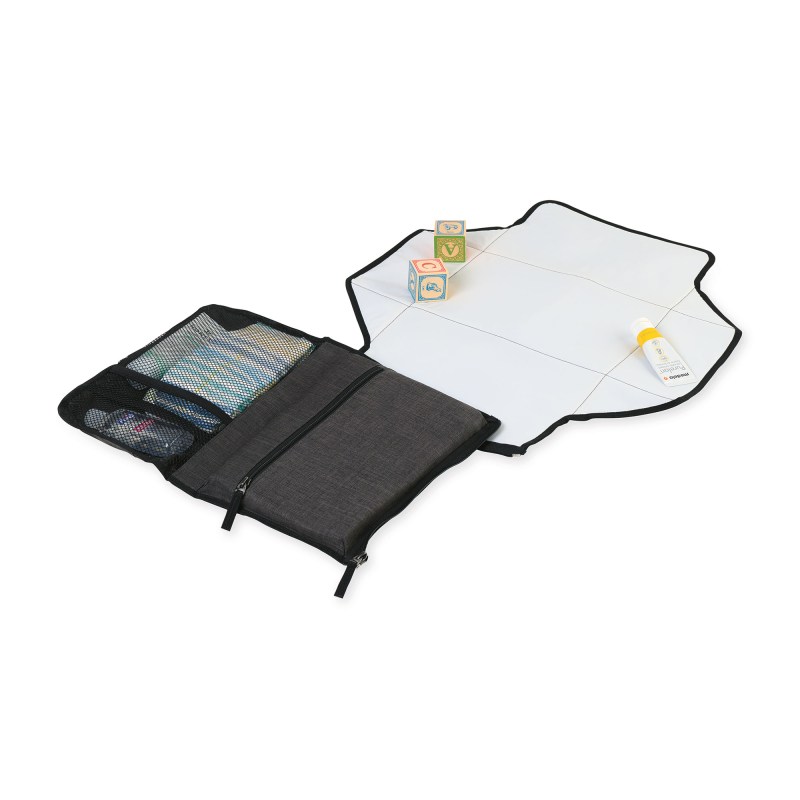 Reagan Portable Changing Pad Station - Charcoal Heather 1 Reagan Portable Changing Pad Station - Charcoal Heather 1