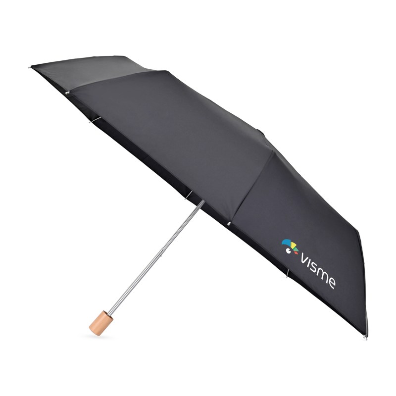 Elements 43" Recycled Manual Folding Umbrella - Black 1 Elements 43" Recycled Manual Folding Umbrella - Black 1