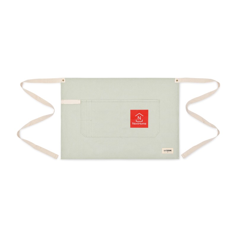 La Cuisine Recycled Cotton Bistro Apron - AWARE - Light Grey 1 La Cuisine Recycled Cotton Bistro Apron - AWARE - Light Grey 1