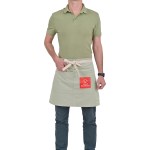 La Cuisine Recycled Cotton Bistro Apron - AWARE - Light Grey - Alternate La Cuisine Recycled Cotton Bistro Apron - AWARE - Light Grey - Alternate