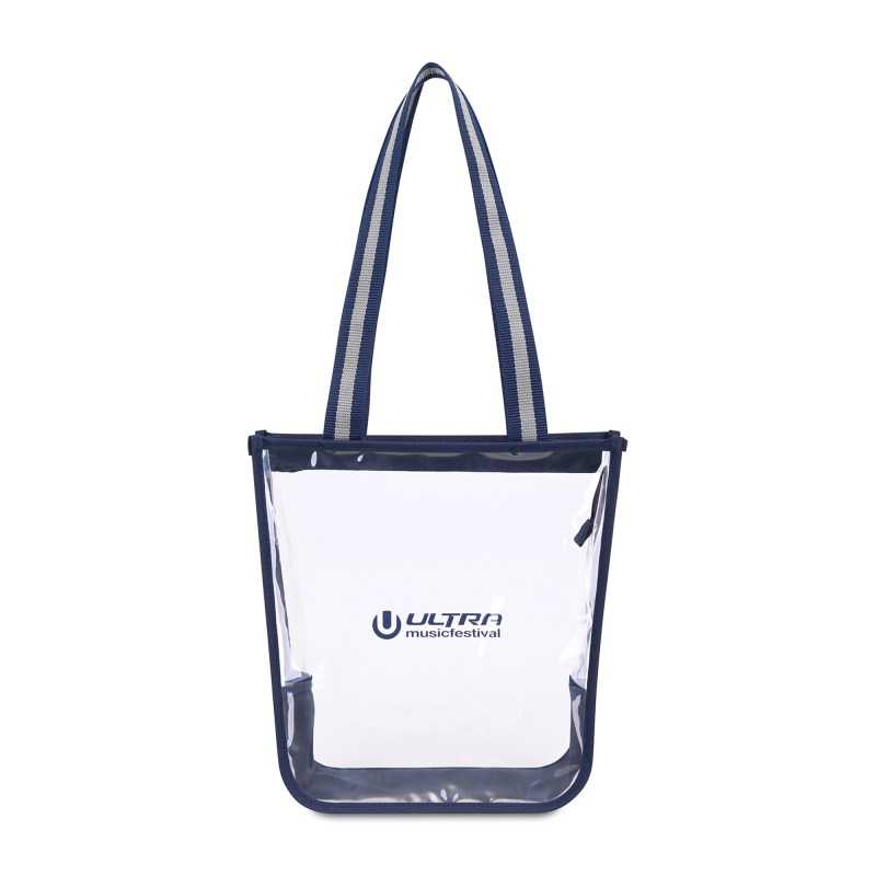 Sigma Clear Zippered Tote - Navy 1 Sigma Clear Zippered Tote - Navy 1