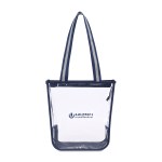 Sigma Clear Zippered Tote - Navy 1 Sigma Clear Zippered Tote - Navy 1