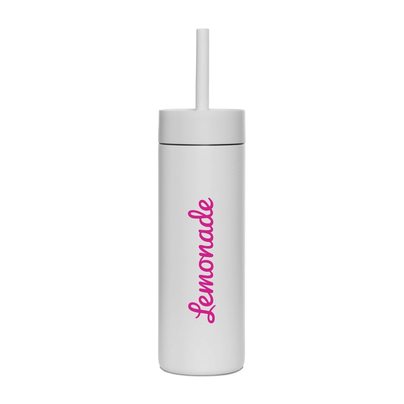 MiiR® Sipper Straw Bottle - 16 Oz. - White Powder 1 MiiR® Sipper Straw Bottle - 16 Oz. - White Powder 1