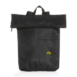 Dillon AWARE™ rPET Lightweight Foldable Backpack - Black 1 Dillon AWARE™ rPET Lightweight Foldable Backpack - Black 1