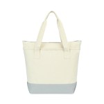 Newport Cotton Zippered Tote - Grey - Alternate Newport Cotton Zippered Tote - Grey - Alternate