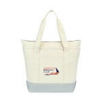 Newport Cotton Zippered Tote - Grey 1 Newport Cotton Zippered Tote - Grey 1