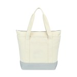 Newport Cotton Zippered Tote - Grey 2 Newport Cotton Zippered Tote - Grey 2