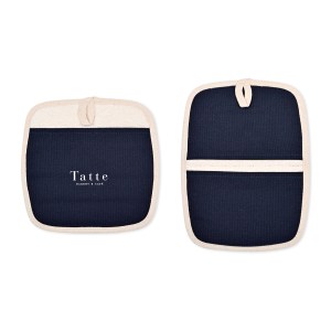 La Cuisine Potholder Hot Pad Set - Navy 1 La Cuisine Potholder Hot Pad Set - Navy 1