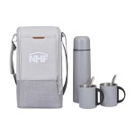 Parkview Recycled rPET Insulated Coffee-to-Go Carry Tote - Greystone 1 Parkview Recycled rPET Insulated Coffee-to-Go Carry Tote - Greystone 1