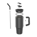Embrace Deluxe Recycled Stainless Steel Tumbler 900ml - Black - Alternate Embrace Deluxe Recycled Stainless Steel Tumbler 900ml - Black - Alternate