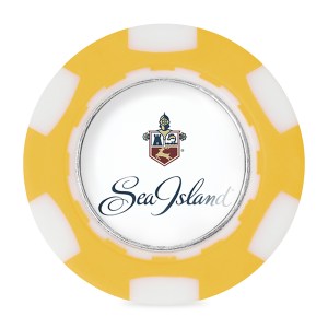 Ahead Poker Chip with Ball Marker - Yellow-White 1 Ahead Poker Chip with Ball Marker - Yellow-White 1