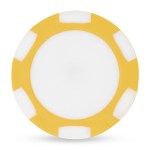 Ahead Poker Chip with Ball Marker - Yellow-White - Alternate Ahead Poker Chip with Ball Marker - Yellow-White - Alternate