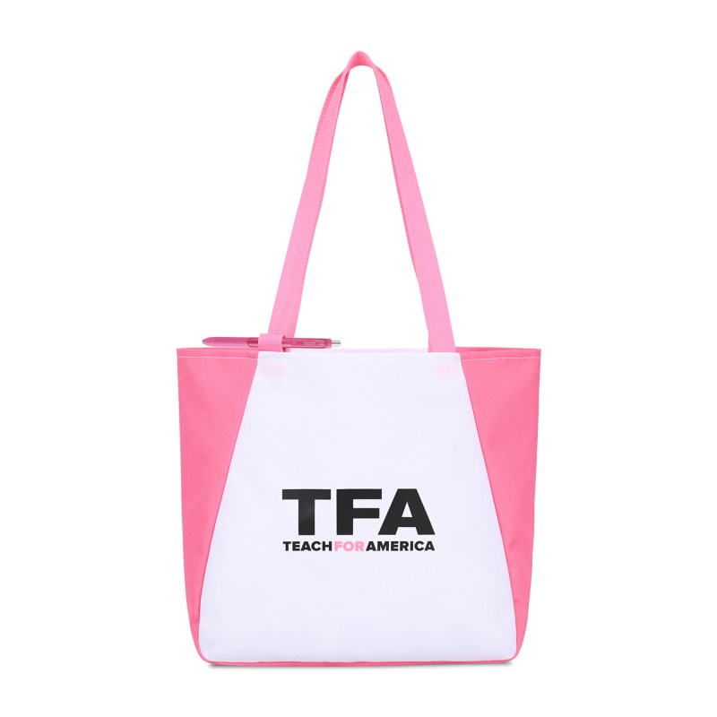 Arlo Recycled rPET Tote - Pink 1 Arlo Recycled rPET Tote - Pink 1