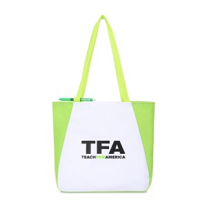 Arlo Recycled rPET Tote - Lime Green 1 Arlo Recycled rPET Tote - Lime Green 1