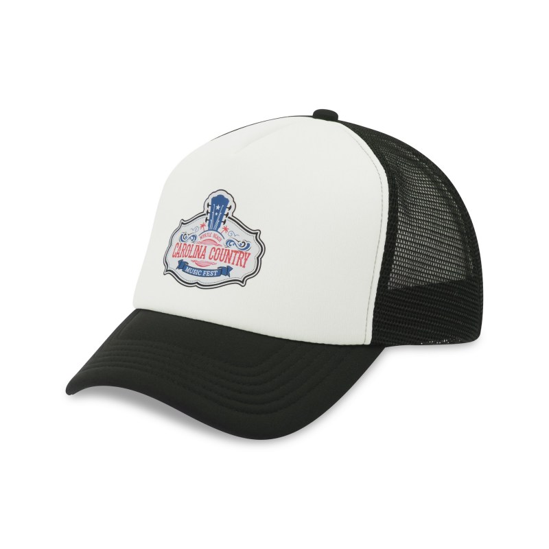 Merrimack Hat Co. Bronx Foam Trucker Cap - Black-White 1 Merrimack Hat Co. Bronx Foam Trucker Cap - Black-White 1
