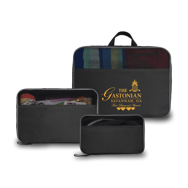 Jetsetter 3 Piece Packing Cube Set - Black 1 Jetsetter 3 Piece Packing Cube Set - Black 1