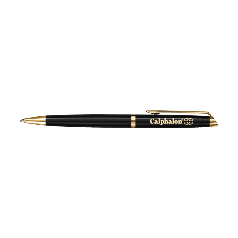 Waterman Hemisphere Ballpoint - Blue Ink - Black - Gold Trim 1 Waterman Hemisphere Ballpoint - Blue Ink - Black - Gold Trim 1