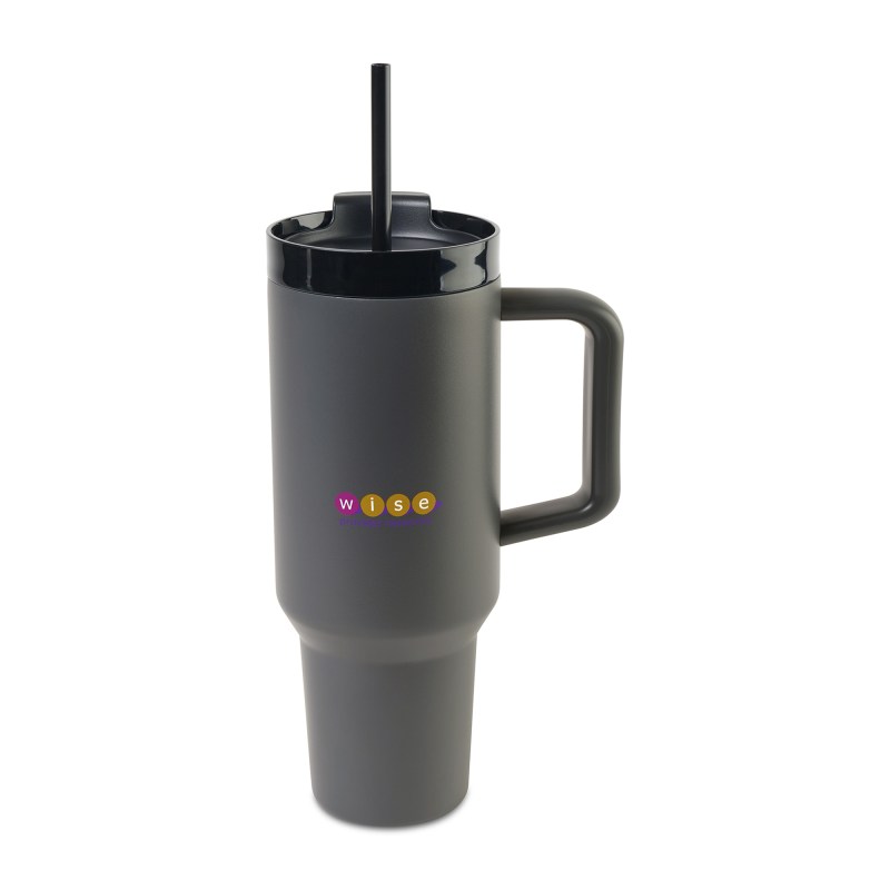 Adrian Travel Tumbler with Straw - 40 Oz. - Dark Grey 1 Adrian Travel Tumbler with Straw - 40 Oz. - Dark Grey 1