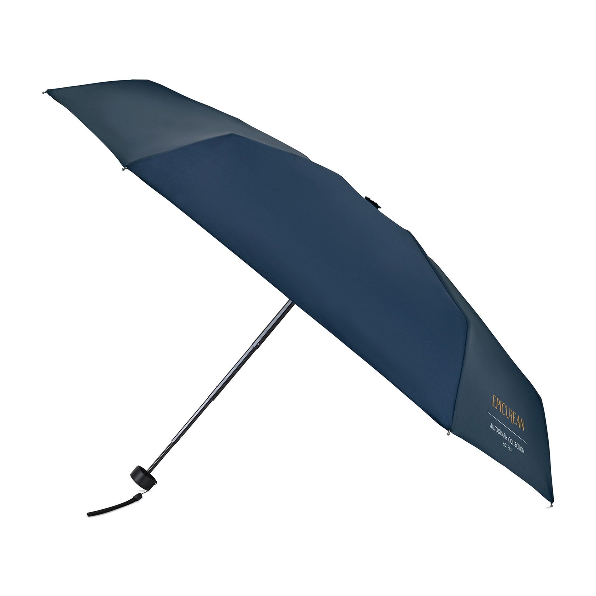 Elements 39" Recycled Manual Mini Folding Umbrella - Navy 1 Elements 39" Recycled Manual Mini Folding Umbrella - Navy 1