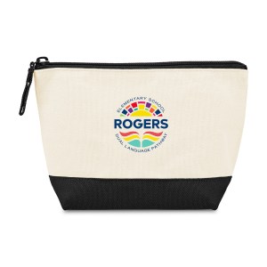 Canvas Zippered Pouch - Black 1 Canvas Zippered Pouch - Black 1