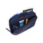 Parker Recycled rPET Dual Zippered Pouch - Navy - Alternate Parker Recycled rPET Dual Zippered Pouch - Navy - Alternate