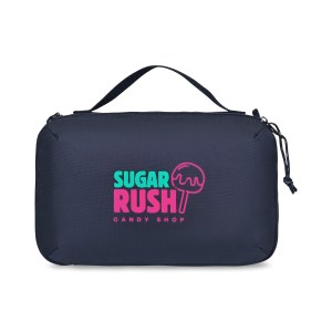 Parker Recycled rPET Dual Zippered Pouch - Navy 1 Parker Recycled rPET Dual Zippered Pouch - Navy 1