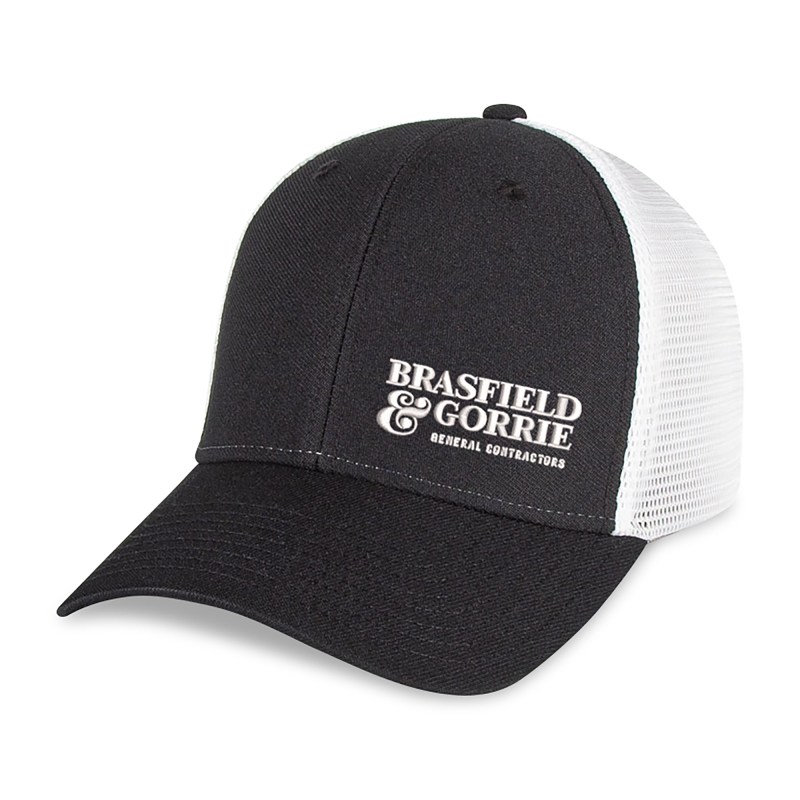 Merrimack Hat Co. Casey Performance Trucker - Black-White 1 Merrimack Hat Co. Casey Performance Trucker - Black-White 1